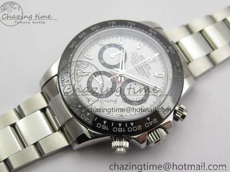 Rolex aaa copy Bezel White Sustainable 116500 Noob Edition on Bracelet Ceramic Best A SS Dial 1:1 2980 Daytona 1218